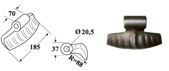 Молоток FP005F20 для мульчера 